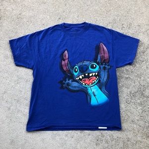 Disney Mens Lilo & Stitch Blue T-shirt XL